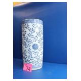Vintage Swedish Blue & White Ceramic Umbrella Pot