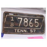 1957 Tennessee License Plate