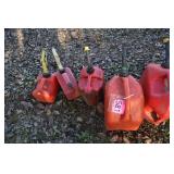 Five Gas Cans