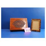 Hand Carved Wood Storage Box/Frame