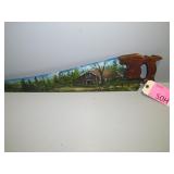 Antique hand Painted Saw