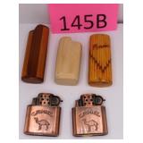 Two Vintage Camel Lighters / Covers