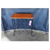 Metal and Wood Wine Rack