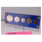 1954 U.S. Coin Proof Set Blue Plexiglass