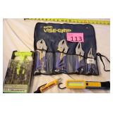 Irwin Vise Grip Set, Drill Bits, Flashlight