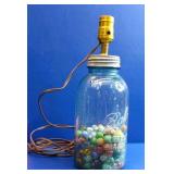 Ball Jar Marble Lamp