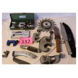 Tubing Cutters, Sockets, Box Blades, Knives