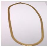 10K Gold 24" Herringbone Chain Necklace