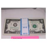 50 Consecutive Serial Uncirc. $2 Bills