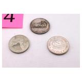 Three Troy Oz. .999 Silver Ounce Coins