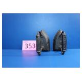 Two Cast Iron Sad Irons