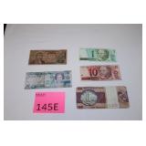 Vintage Foreign Paper Money Collection