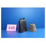 Two Vintage Cow Bells