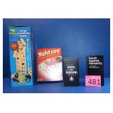 Jinga, Cards Against Humanity, Yahtzee