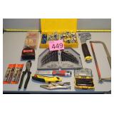 Set of Lag Thread Eye Screws, Hammer Stapler, Neck