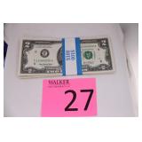 50 Consecutive Serial Uncirc. $2 Bills