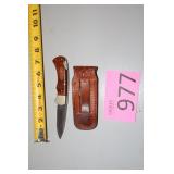 Stainless Knife with Leather Sheath