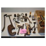 24 Screw Drivers, 13 Pc sockets, Pip Cutter,