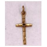 14K Yellow Gold Cross Pendant