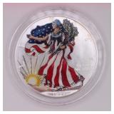1999 Colorized Uncir. American Silver Eagle Dollar