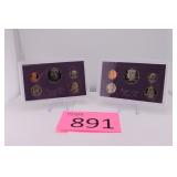 Two 1986 U.S. Coin Proof Sets