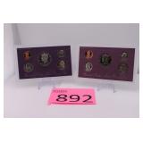 Two 1988 U.S. Coin Proof Sets