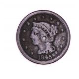 1845 Braided Hair Liberty Head Large Cent