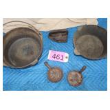 Vintage Cast Iron Pot, Deep Skillet, Iron