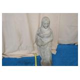 Concrete Lady at The Well Statue