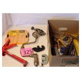 Caulking Gun, Hammer, Putty Knife, Saw