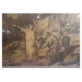 Angel with Joseph, Mary & Jesus Framed Print