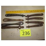 Collection of Spring Handled Stove Lid Lifters