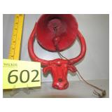 Vintage Cast Iron Texas Longhorn Bull Bell