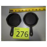 Two Cast Iron Mini Skillets
