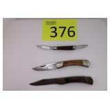 Three Frost Pocket Knives