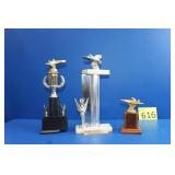 Three Vintage 1960s Boating Trophies