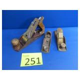 Stanley No. 4 Vintage Planer & 2 Small Planers