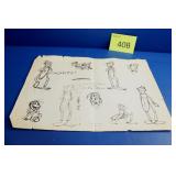 1940 Fleischer Studios Hoppity Model Sheet