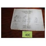 1938 Fleischer Studios The Three Spies Model Sheet