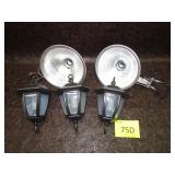 3 Outboard Solar Lights / 2 Shop Lights