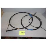 Two Outboard Motor Control Box Cables
