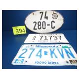 Three License Plates