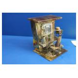 Copper & Tin Piano Man Music Box