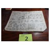 1938 Fleischer Studios Sneak Spy Model Sheet