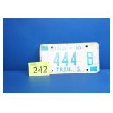 1980 Indiana License Plate