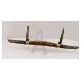 Vintage Kissing Crane Four Blade Bone Handle Knife