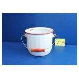 Enamel Ware Handled Pot