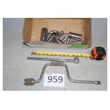 1/2 Drive Sockets, Pull Bar, Speed Wrench