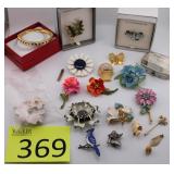 Vintage Enamel & New Costume Jewelry