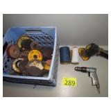 Air Sander, Air Drill, Box of Grinding, Cut Wheels